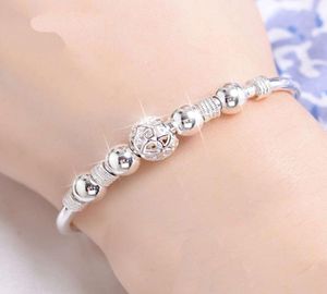 Lien 3 Style 925 en argent Sterling porte-bonheur Bracelet Manchet pour femmes Bracelets bijoux Pulseira2502166