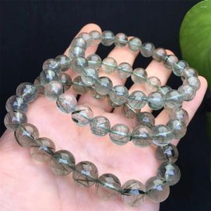 Bracelets à maillons 10MM Bracelet à Quartz rutilé vert naturel cristal Reiki pierre de guérison bijoux de mode cadeau pour les femmes 1 pièces