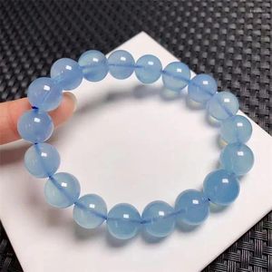 Bracelets de liaison 11 mm Bracelet aigue-marine Crystal Reiki guérison Stone Fashion Bijoux Gift Goad for Women 1PCS