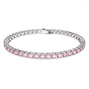 Bracelets à maillons Bracelet de tennis classique en zircone cubique plaqué or 14 carats |Pour les femmes 4 mm CZ taille 6,5-7,5 pouces