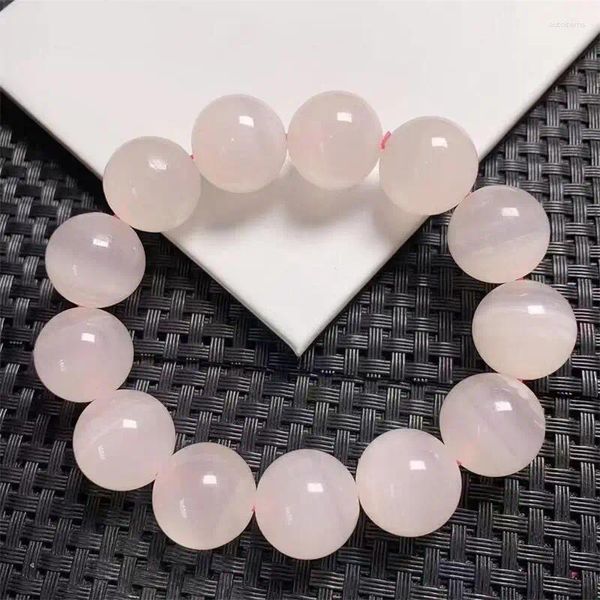 Bracelets de liaison 16 mm Bracelet rose naturel Fashion Crystal Quartz Bijoux de pierres précieuses Reiki Guérison Cadeau pour les femmes 1pcs