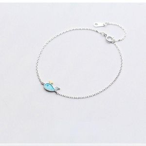 Bracelets de liaison 1pc accessoires époxy Fashion Girls Gift Silver Bracelet pour les femmes Baleine mignonne Dolphin 250Q