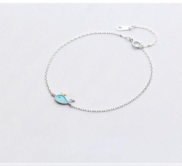 Bracelets de liaison 1pc accessoires époxy Fashion Girls Gift Silver Bracelet pour femmes manchette de baleine mignonne Dolphin8410878