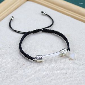 Lien Bracelets 1 PC Flacon En Verre Pendentif Bracelet Écriture Nom Wirte Sur Riz Mode Bijoux Charme Pour Les Femmes