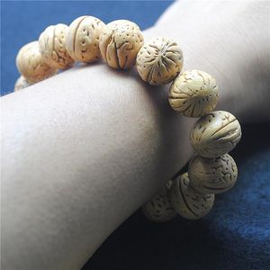 Bracelets à maillons 1PC hommes pêche Fruits noix boule ronde forme 18MM diamètre 20CM longueur matériau naturel bonnes ventes