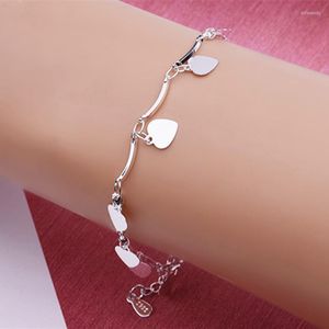 Bracelets à maillons 2023 Bracelet à breloques classique amour coeur chaîne pour femmes accessoires de mariage bijoux en gros saint valentin cadeau