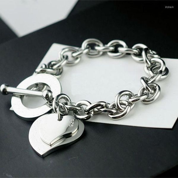 Lien Bracelets 2023 Femmes De Luxe Bracelet Amour Pendentif Livraison Gratuite En Acier Inoxydable Charme Chaîne Épaisse Fête De Vacances Cadeau Accessoires