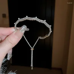 Bracelets à maillons coréens simples et exquis, perles géométriques, tempérament, mode, bijoux en métal pour femmes, 2024