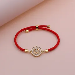 Bracelets de liaison 2024 Simpel Classic A-Z Heart Initial Letter Bracelet Femmes Rouge rouge ajusté pour cadeau de bijoux