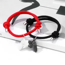 Bracelets à maillons 2 pièces/ensemble magnétique PS4 contrôleur de jeu corde Couple Bracelet pour hommes femmes saint valentin amitié mode bijoux cadeau