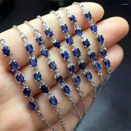 Bracelets de liaison 3925 Bracelet de facette saphir naturel Crystal Reiki Heury Stone Fashion Bijoux Gift Goad pour les femmes