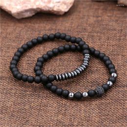 Link armbanden 3Pieces Men's Bracelet mannelijke natuurlijke armband mode sieraden set festival cadeau stretch