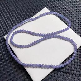 Linkarmbanden 4.2 mm Natural Tanzanite Triple Circle Bracelet Women Fashion Sweet Reiki Healing Energy Strand Girls Jewelry