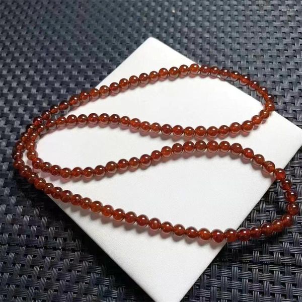 Bracelets de liaison 5,2 mm Agate rouge Garnet Garnet Triple Circle Bracelet Fashion Energy Stone Reiki guérison Crystal Strand Fengshi Gift 1PCS