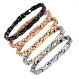 Link Armbanden 5 Kleuren Magnetische Armband Voordelen Cross Gezondheid Energieketen Femme Artritis Roestvrij Staal Vrouwen ZZ