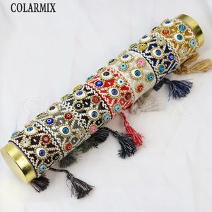 Bracelets de liaison 5 pièces chaîne de corde colorée Eyes turcs charmes bracelet wave ajusté accessoires de bijoux