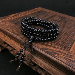 Link armbanden 6 mm natuurlijke sandelhout boeddhistische boeddha meditatie 108 kralen hout gebed kraal mala armband vrouwen mannen sieraden pulseras mujer