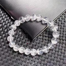 Linkarmbanden 8,8 mm natuurlijke witte tuin dunne strook van luchtkwarts armband kristal reiki genezende steen mode sieraden cadeau voor