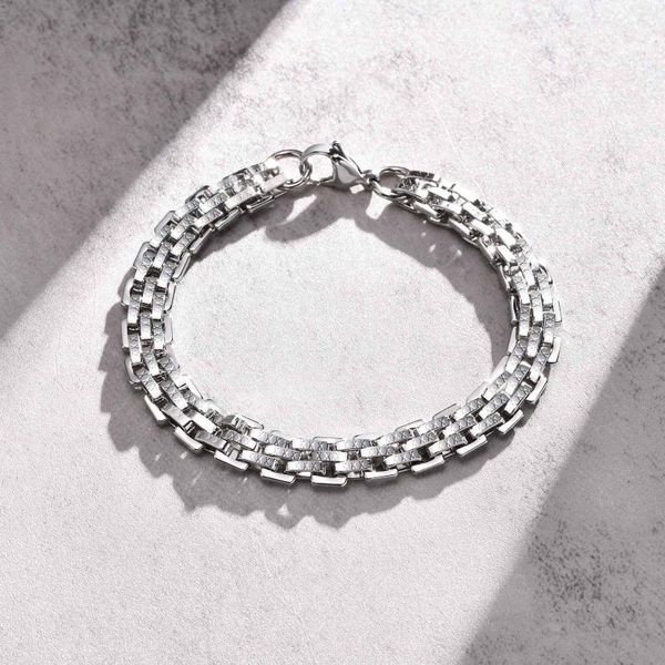 Bracelets à maillons en acier inoxydable 8.8MM, chaîne cubaine faite à la main pour hommes, accessoires bijoux, cadeau Cool à la mode