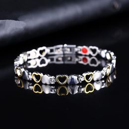 Link Armbanden 8sesons mode vrouwen roestvrij metaal zoete hartig ontwerp holle ketting armbanden voor bruiloftsfeestjes cadeaus sieraden