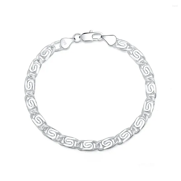 Bracelets de liaison 925 Bracelet de fil de 8 pouces en argent sterling pour femme homme charme de mariage bijoux d'anniversaire cadeau