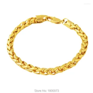 Adixyn – Bracelets à maillons tendance couleur or pour hommes, bijoux ronds à la mode, chaîne de 21 CM et 5 MM