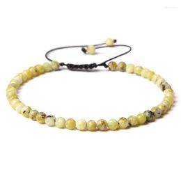 Bracelets à maillons réglables en perles de pierre de 4MM pour femmes, Agates naturelles, Onyx, Lapis Lazuli, tissés, bijoux cadeaux d'année
