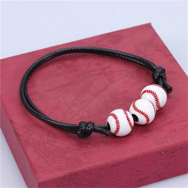 Pulseras de eslabones, pulseras inspiradoras ajustables, pelota deportiva, baloncesto, Rugby, béisbol, tenis, pulsera de fútbol, regalos