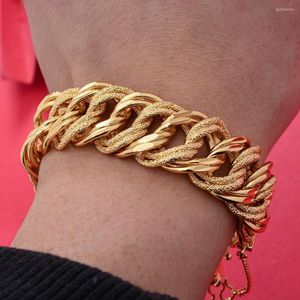 Link armbanden Afraïsch Ethiopische goudkleurarmband voor man vrouwen meisjes Afrikaanse sieraden Israël Sudan Arabische Midden -Oosten sieraden
