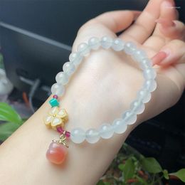 Link armbanden agaat armband meisjes perzik bloesem persimmon accessoires hanger voor rijkdomoverdracht en hoge schoonheid van vriendinnen