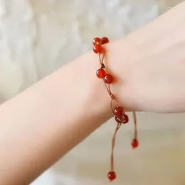 Bracelets de liaison bracelet de haricots rouges antique ROPE AGATE Couple de style polyvalent Forest Femme Festival Party ACCESSOIRES