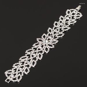 Pulseras de eslabones, abalorios de moda, bisutería para mujer YFJEWE, joyería nupcial de cristal austriaco de lujo para boda B146