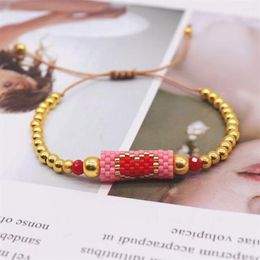 Lien Bracelets Perle Bracelet Boho Style Amour Mignon Femmes Bijoux Petit Coeur Corde Fil Dames Accessoire Cadeaux D'entreprise Fête 2023 Cadeau