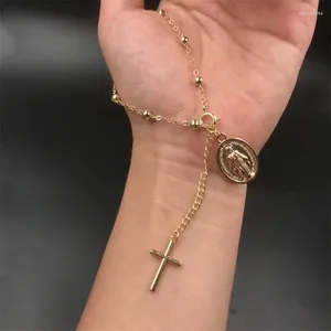 Link armbanden kralen rozenarmband Christus Jezus hanger jubileum sieraden geschenk voor vrouwen mannen religieuze katholieke h9ed