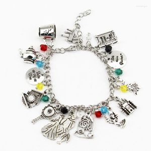 Lien Bracelets Beauté Autour Du Film Et De La Télévision Beast Belle Ont Même Rose Magic Mirror Multi-Pendentif Combinaison Bracelet