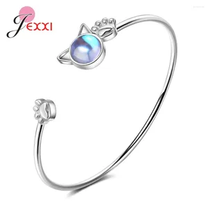 Bracelets de liaison Big Sale Beau style Real 925 Sterling Silver Bangle Bracelet For Women Female Birthday Girl Cadeaux Super Bijoux plus mignons