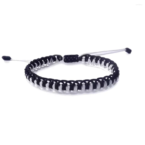 Pulseras de enlace Negro blanco colorido parejas Mujeres chicas trenzadas Amistad graduación accesorios de joyería regalo