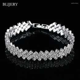 Bracelets de liaison blijery argent couleur cristal nual femme pulseras agitant des bracelets pour femmes bijoux de fête de mariage cadeau