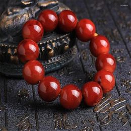 Bracelets de liaison Bracelet de corne de yak taché de sang perles femmes hommes Tibetan Gift Craft Red Horn.