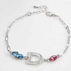 Link-Armbänder BN-00049 Trendiger Damenschmuck 2023 Großartikel Großhandel Damen-Kristallbrief Valentinstagsgeschenk für Freundin