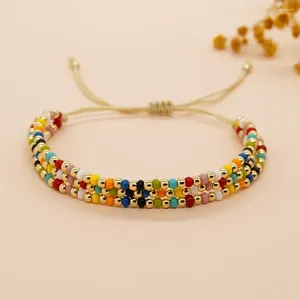 Bracelets à maillons Couple bohème coloré multicouche perlé plaqué or Pulsera femmes à la main amitié bijoux de mode Miyuki Bracelet de perles