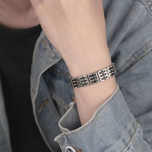 Schakelarmbanden Jongens Senior Sense-armband 2023 Titanium Staal Kleur vervaagt niet Persoonlijkheid Eenvoudige accessoires