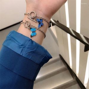 Link Armbanden Vlinder Paar Ins Ontwerp Vrouwen Student Vriendin Zus Gift Charms Butterfy Armband
