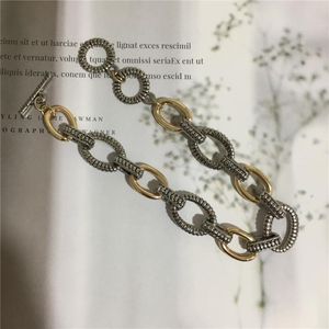 Lien Bracelets Chaîne Arrivée Haute Qualité Vintage Bracelet Or Et Antique Rhodium Couleur Cercle Lié Pour Les Femmes Casual JewelryLink