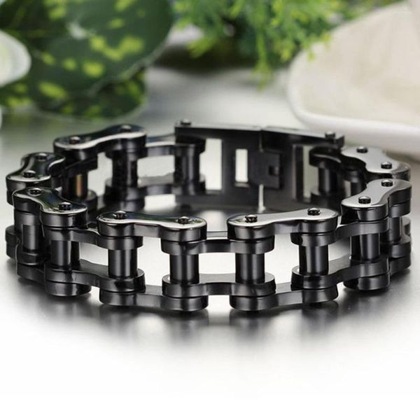 Lien Bracelets Chaîne Conception En Acier Inoxydable Hommes Bracelet Mécanique Style Punk Accessoires Hippie Garçon Cadeau En Gros Au Détail