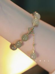 Bracelets à maillons, chaîne comme un Bracelet en Jade, rétro, léger, luxe, tempérament, cadeau pour petite amie, perles, bijoux faits à la main