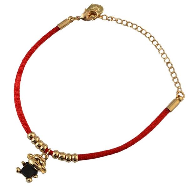 Bracelets à maillons, chaîne porte-bonheur, breloques de singe, bonne bénédiction pour femmes et filles, perles à cordes rouges, bijoux cadeau de fête de l'année