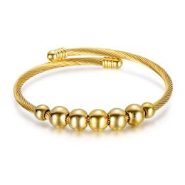 Lien Bracelets Chaîne En Acier Inoxydable Fil Perle Symétrique Ouvert Slide Bracelet Tricolore Stretch Pour Les Femmes Atacado Para Revender De TudoLink