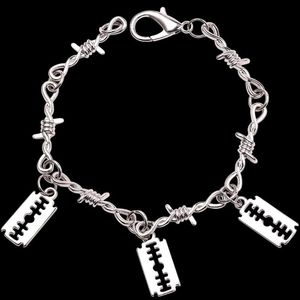 Bracelets à maillons chaîne unisexe mode petites épines ras du cou Rock Hip Hop foncé gothique ronces Punk Bracelet fil de fer barbelé