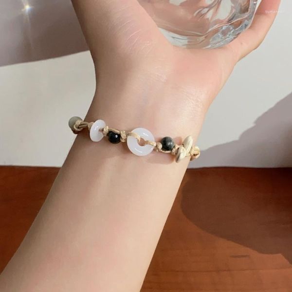 Lien Bracelets Style Chinois Femmes Bracelets En Pierre Naturelle Perles De Cristal DIY Antique Hanfu Handstring Ornement